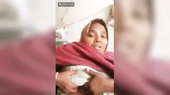 Village Married Woman Showing Off Her Natural Tits For Neighbor