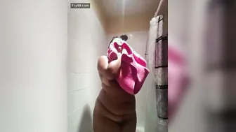 Bbw Aunty Soaping Up Her Huge Tits In The Shower Getting Ready