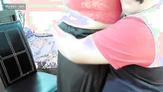 Thick Aunty Teasing And Playing With Herself On Webcam For Lover