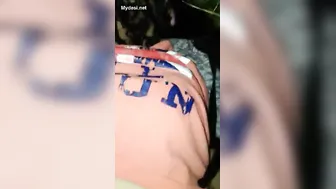 Village Milf Getting Fucked Outdoors At Midnight Behind The Fields