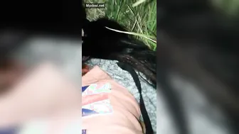 Village Milf Getting Fucked Outdoors At Midnight Behind The Fields