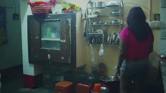 Curvy Aunty Getting Double Teamed By Two Friends At Her Place