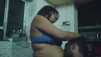 Curvy Aunty Getting Double Teamed By Two Friends At Her Place