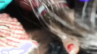 Bhabhi Sucking Hubby With Blue Lipstick Then Getting Fingered