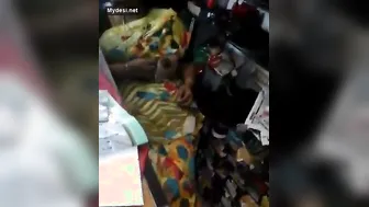 Indian Aunty Flashing Her Big Boobs To The Shopkeeper For Money