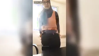 Caught My Married Aunty Getting Wet At The Office Touching Herself