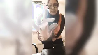 Caught My Married Aunty Getting Wet At The Office Touching Herself