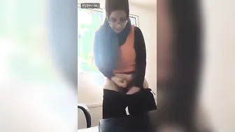 Caught My Married Aunty Getting Wet At The Office Touching Herself