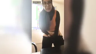 Caught My Married Aunty Getting Wet At The Office Touching Herself