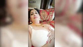 Busty Desi Aunty Teasing In White Bra Before Getting Naked