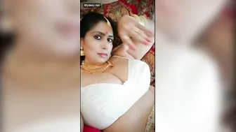 Busty Desi Aunty Teasing In White Bra Before Getting Naked
