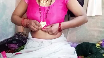 Busty Aunty Jerking Off Stepson While Pressing Her Massive Tits