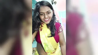 Lonely Bengali Aunty With Cute Face Stripping And Fingering