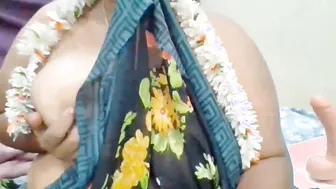 Telugu Wife Talking Dirty Showing Her Swollen Nipples Off