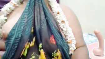 Telugu Wife Talking Dirty Showing Her Swollen Nipples Off