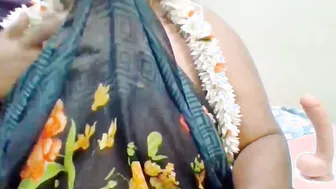 Telugu Wife Talking Dirty Showing Her Swollen Nipples Off
