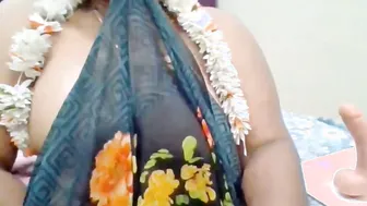 Telugu Wife Talking Dirty Showing Her Swollen Nipples Off