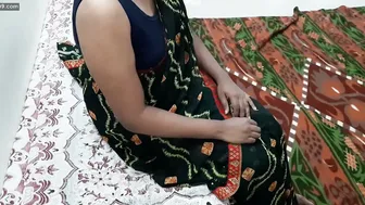 Green Saree Wife Getting Fingered And Cum Covered By Lover