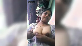 Busty Neighbor Aunty Flashing Her Big Boobs Through The Window