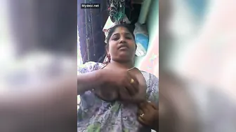 Busty Neighbor Aunty Flashing Her Big Boobs Through The Window
