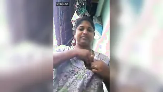 Busty Neighbor Aunty Flashing Her Big Boobs Through The Window