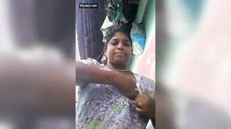 Busty Neighbor Aunty Flashing Her Big Boobs Through The Window