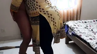 Naughty Stepson Fucking Aunty While She Cleans His Messy Room