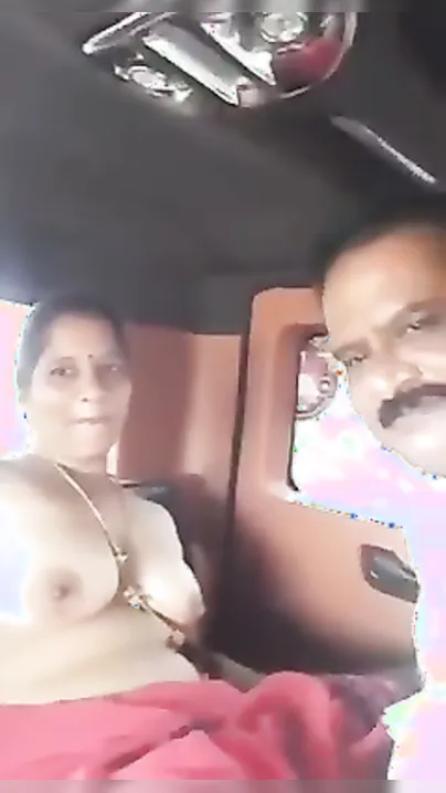 Desi Aunty Getting Her Boobs Sucked By Uncle Inside Parked Car