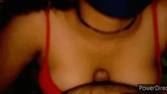 Busty Aunty In Red Bra Taking It Deep Moaning Loud In Bedroom