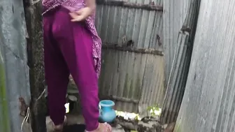 Catching My Aunty Peeing Then Bending Her Over Fucking Her Ass