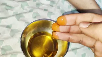 Massaging Village Auntys Thick Ass With Oil Before Sliding In