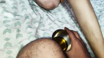 Massaging Village Auntys Thick Ass With Oil Before Sliding In