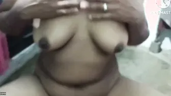 Telugu Aunty Gagging On Dick Giving Sloppy Blowjob On Her Knees