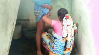 Married Aunty On Knees Sucking Husband Before Getting Bent Over