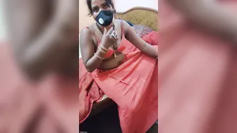 Bhabhi In Red Saree Getting Her Pussy Stretched In The Bedroom