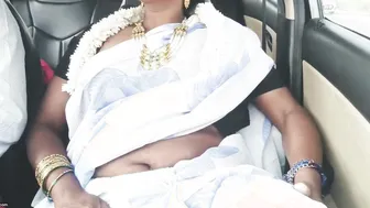 Saree Clad Aunty Getting Wild In Backseat Whispering Telugu