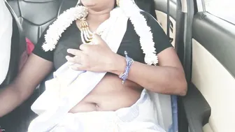 Saree Clad Aunty Getting Wild In Backseat Whispering Telugu