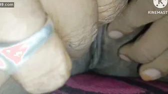 Aunty Bouncing Her Huge Tits While Riding Him Hard At His Place
