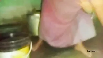Village Aunty Caught Bathing Alone Behind Closed Doors At Home