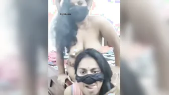 Desi Aunties Getting Naughty Together On Webcam For Viewers