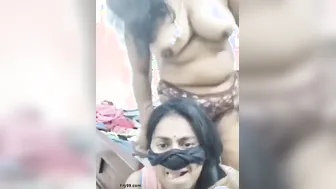 Desi Aunties Getting Naughty Together On Webcam For Viewers