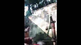 Village Aunty Bathing Outdoors Showing Off Her Natural Saggy Tits