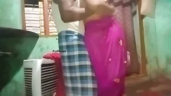 Tamil Aunty Squeezing Her Milky Tits While Husband Records Her