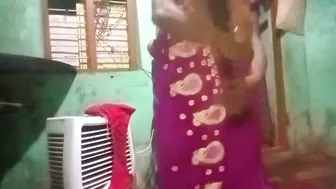 Tamil Aunty Squeezing Her Milky Tits While Husband Records Her