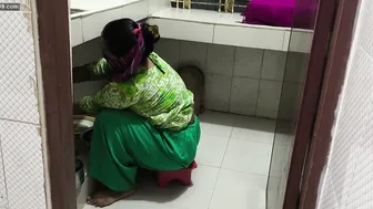 Catching My Married Aunty Bent Over Washing Dishes In Her Nighty