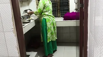 Catching My Married Aunty Bent Over Washing Dishes In Her Nighty