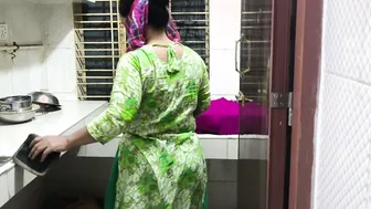 Catching My Married Aunty Bent Over Washing Dishes In Her Nighty