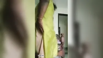 Married Aunty Getting Dressed And Teased In The Bedroom