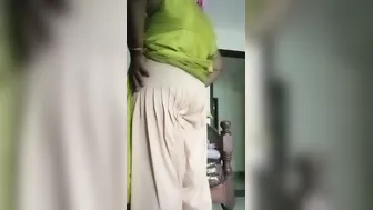 Married Aunty Getting Dressed And Teased In The Bedroom
