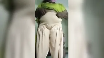 Married Aunty Getting Dressed And Teased In The Bedroom